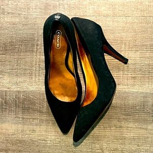 Coach black high heel shoes